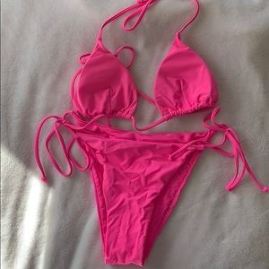 Hot Pink Triangle Bikini